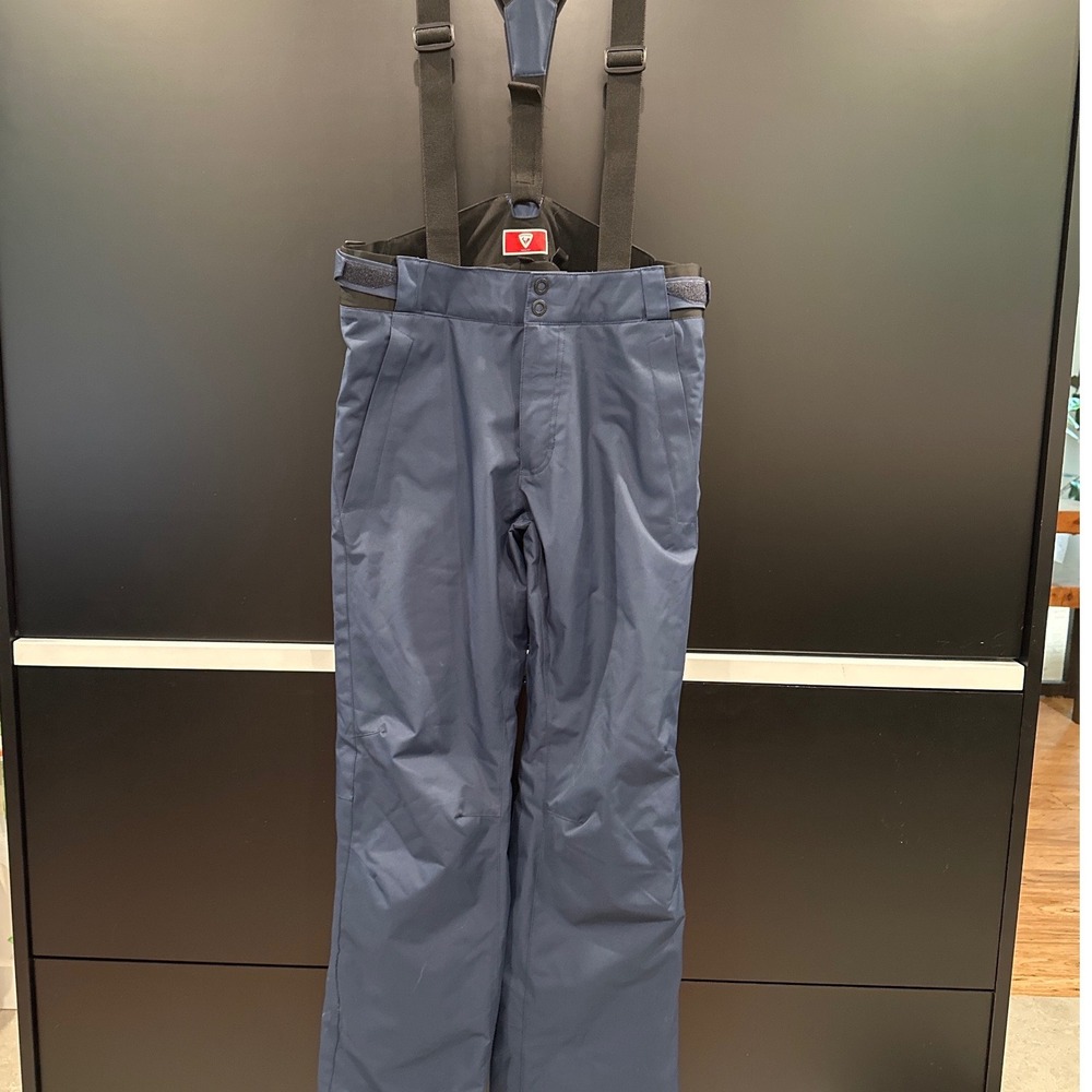 Rossignol Mens RLKMP04 Primaloft Insulated Ski Pants Navy Blue Suspenders Large